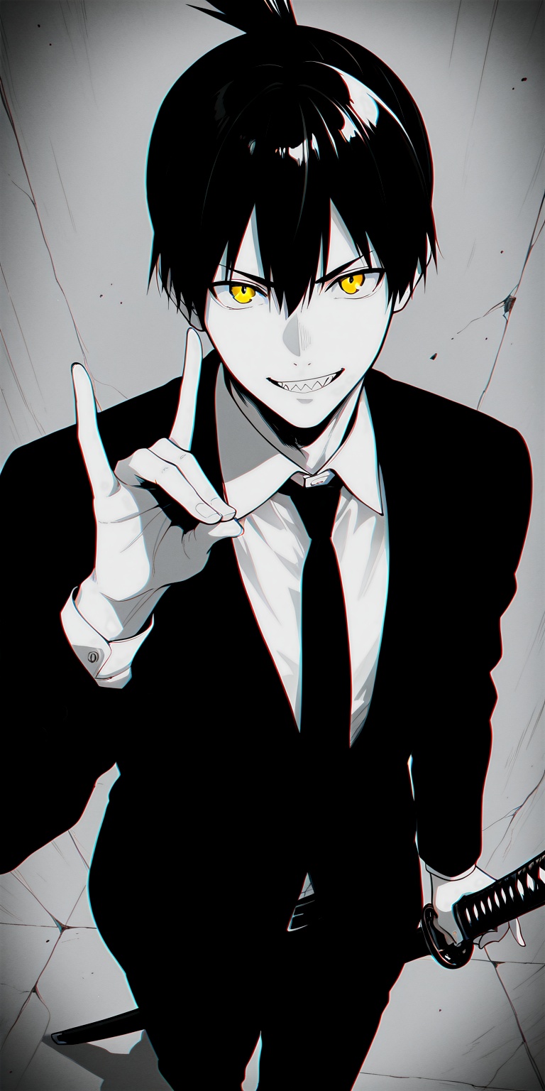 necktie,  black necktie,  suit jacket on Tensor.Art
