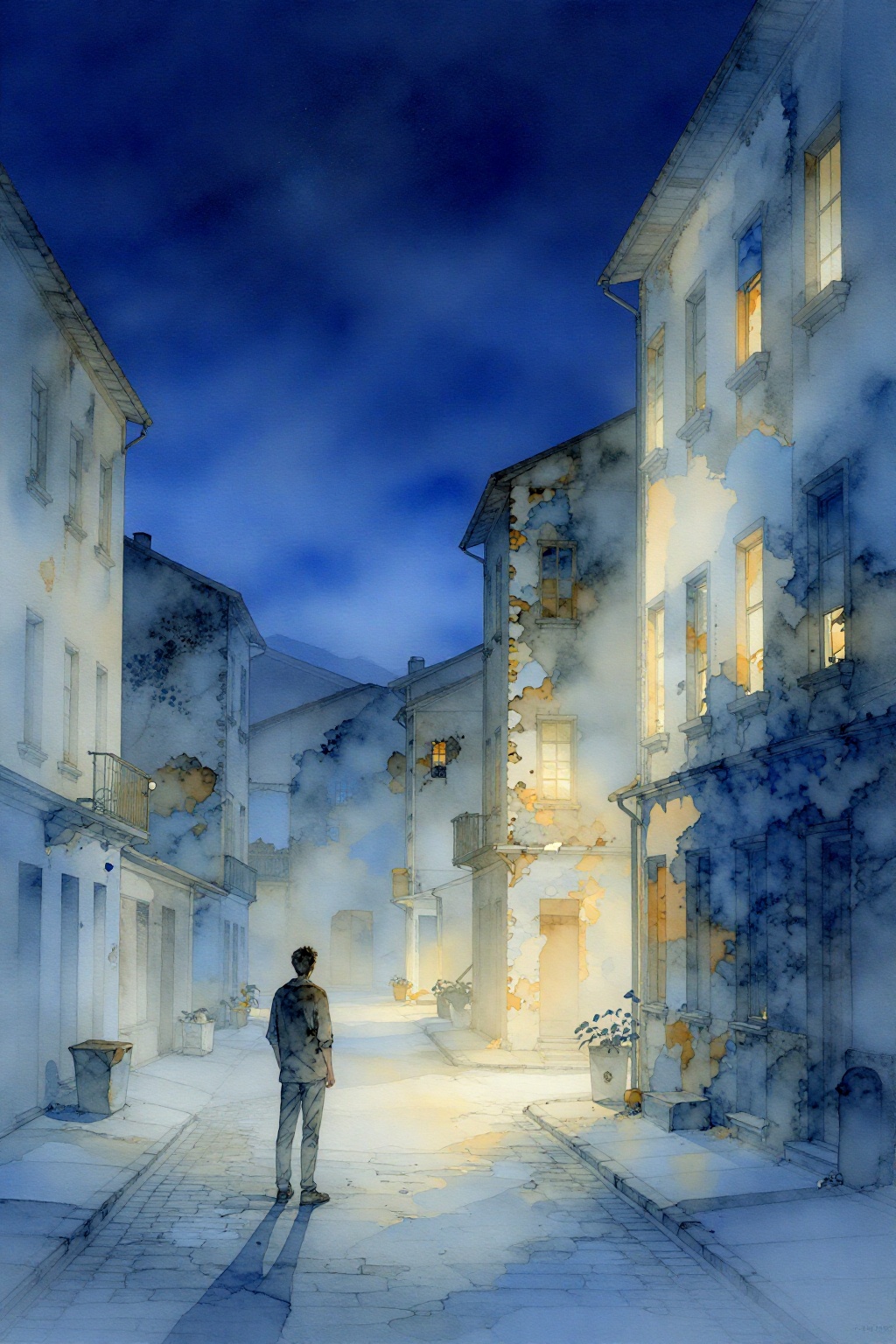 This image is a captivating piece of abstract art,  created with watercolor. The image is a watercolor painting depicting...