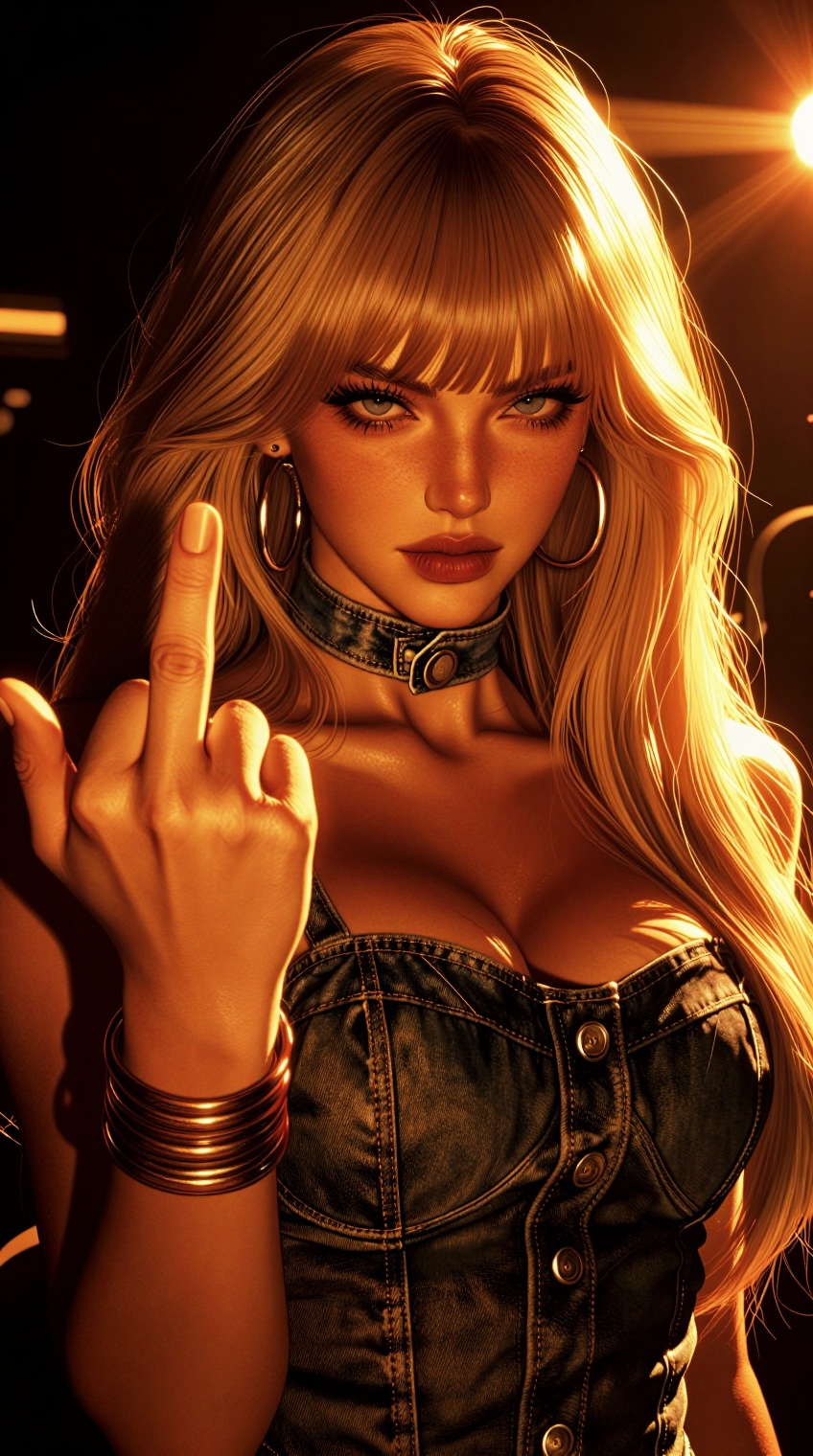 lum1_ell3,  a rebellious and stunning "it girl" with a defiant attitude. She has long,  honey-blonde hair with soft on Ten...
