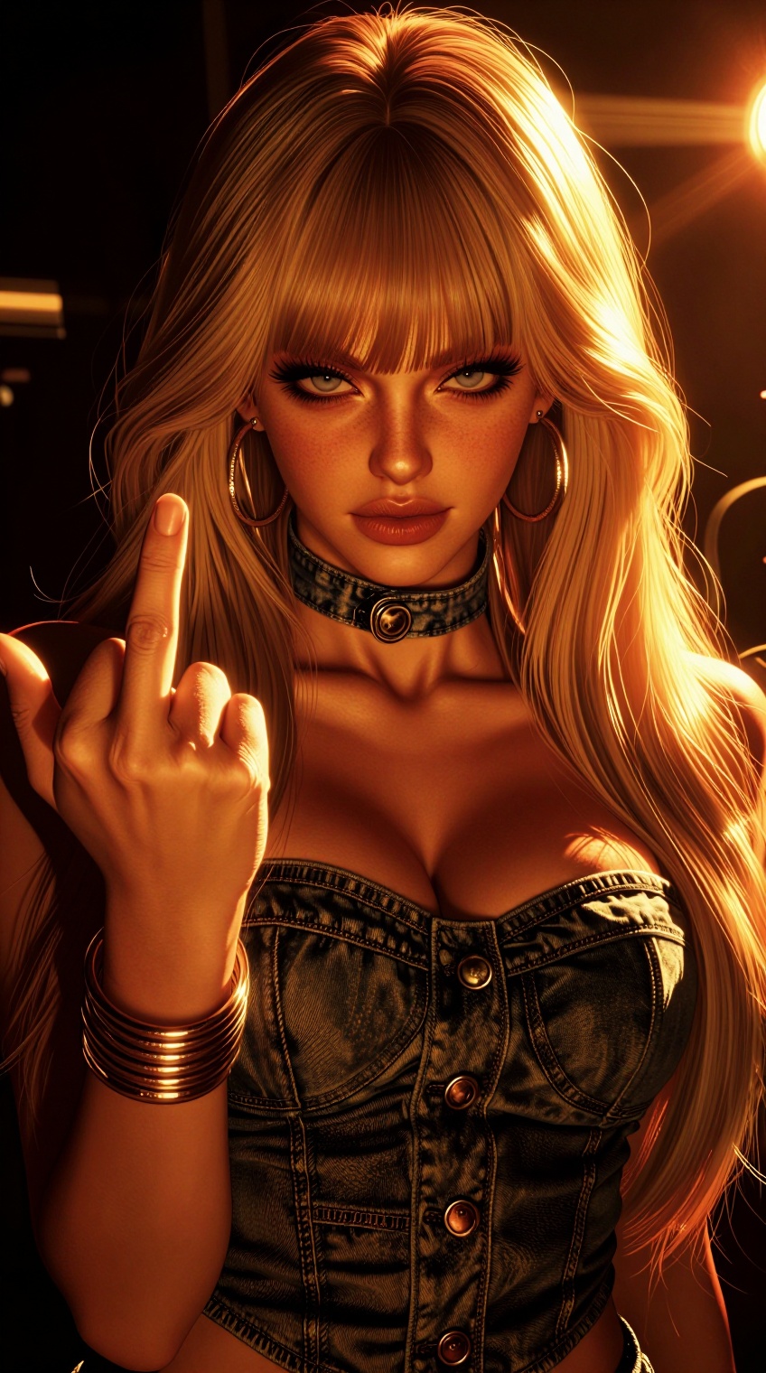 lum1_ell3,  a rebellious and stunning "it girl" with a defiant attitude. She has long,  honey-blonde hair with soft on Ten...