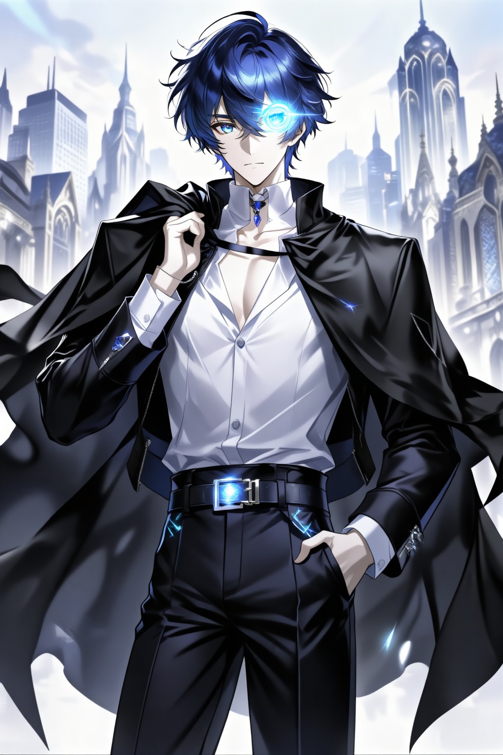 二次元,  1boy,  shirt by 蔚蓝Blue on Tensor.Art