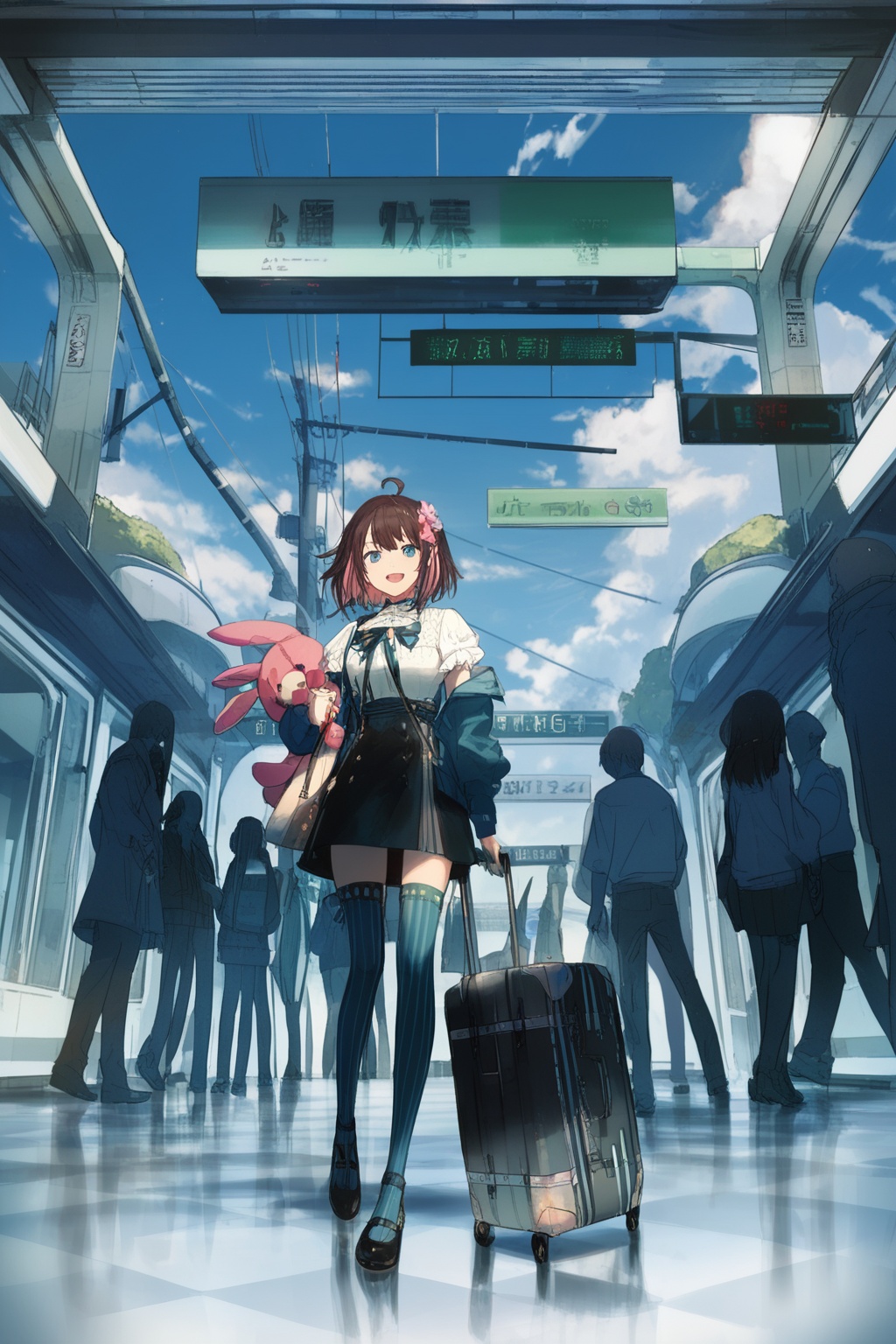 solo focus,  multiple girls,  multiple boys on Tensor.Art