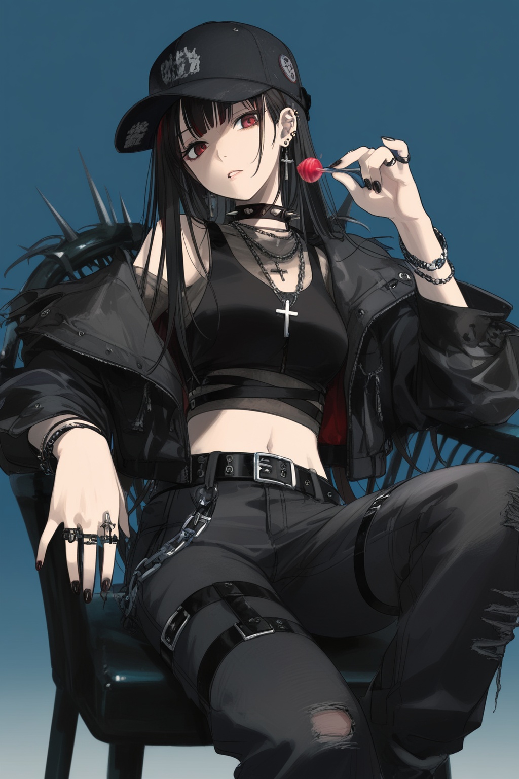 1girl,  jewelry,  hat on Tensor.Art