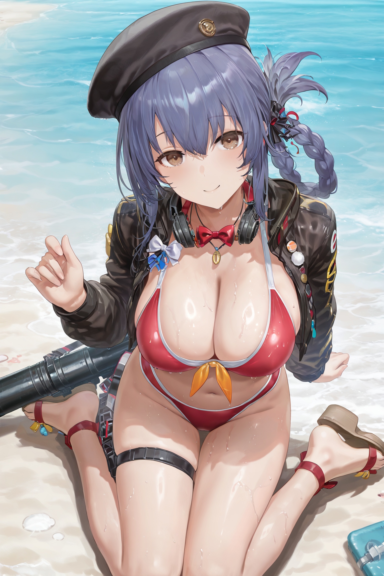 high quality,  solo,  beach on Tensor.Art