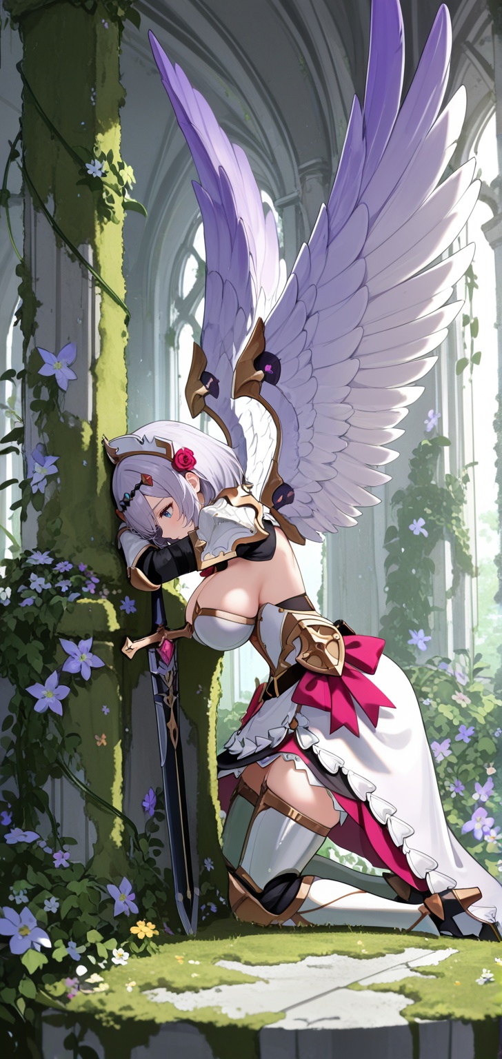 1girl,  side view,  royal knight on Tensor.Art
