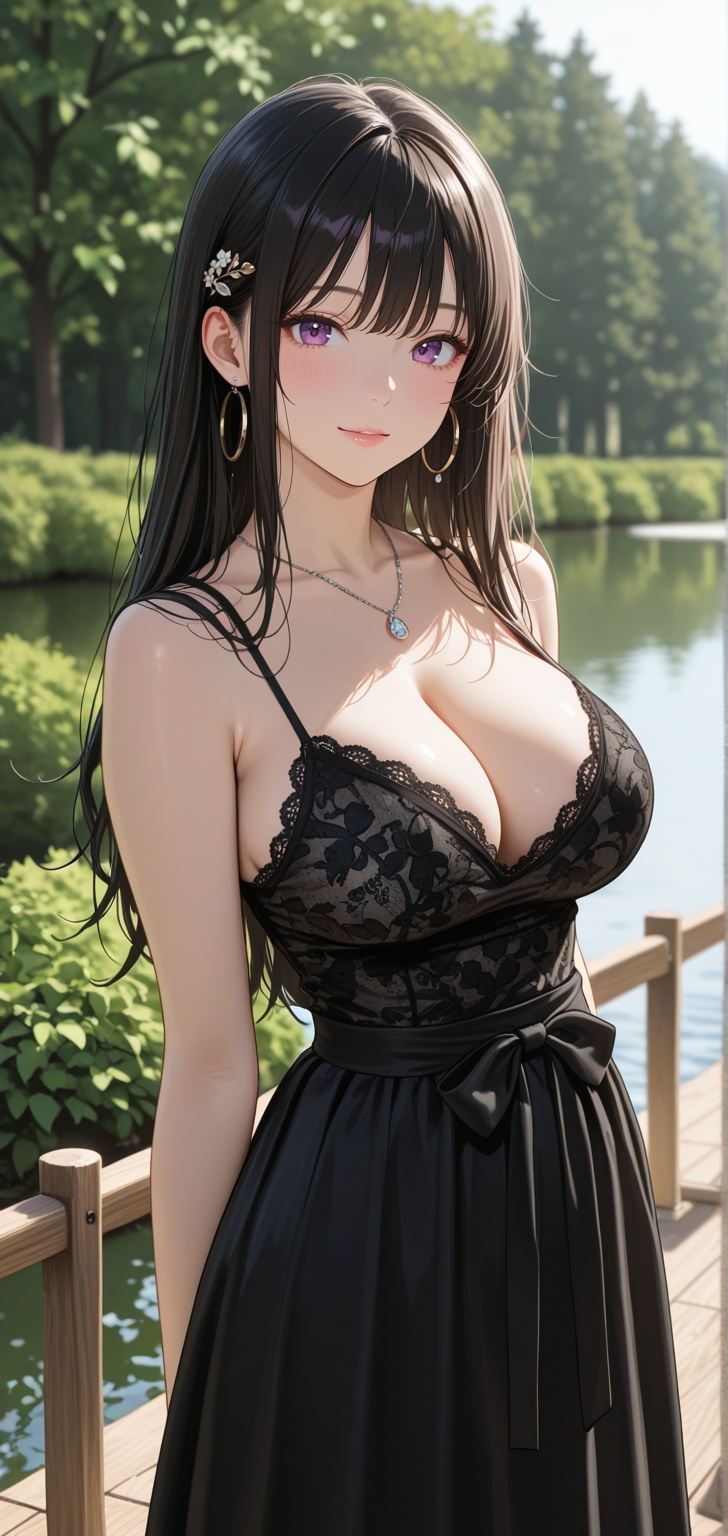 An extremely beautiful young Asian woman with a slender figure,  huge boobs,  large and swollen chest on Tensor.Art