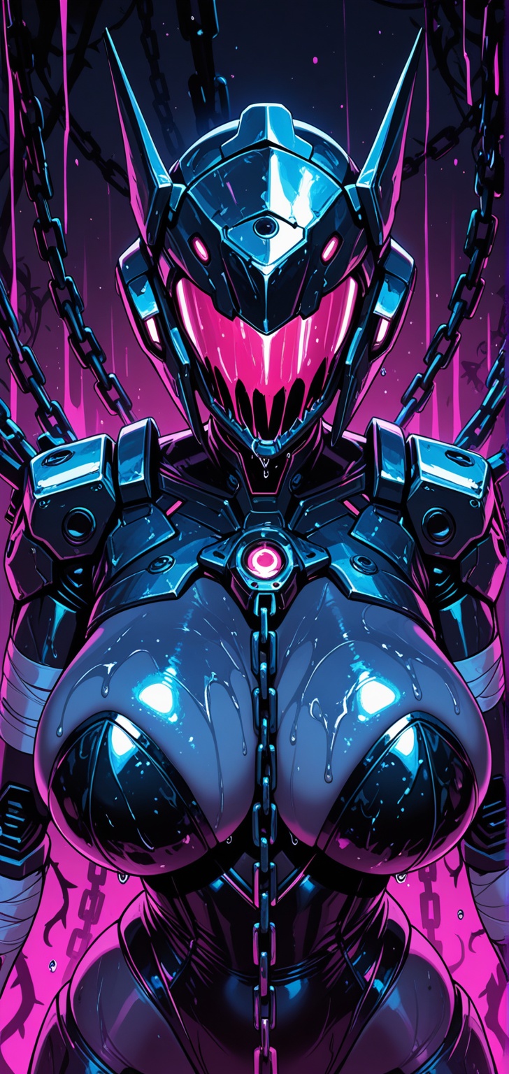 1girl,  mecha,  face covered on Tensor.Art