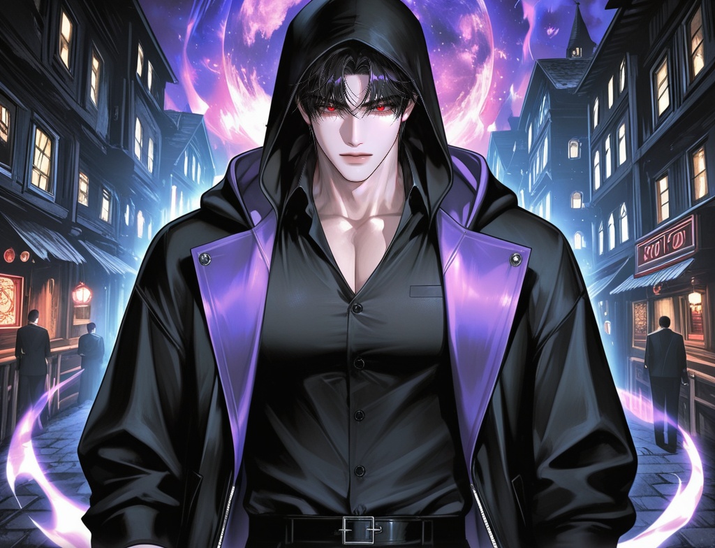 darkmanhwa,  Powerful fantasy light,  dark tone ((1boy) on Tensor.Art