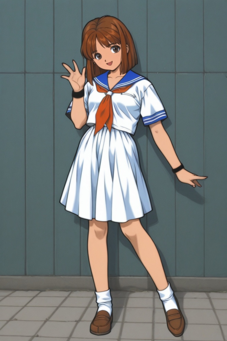 jankengirl,  brown hair,  sarafuku on Tensor.Art