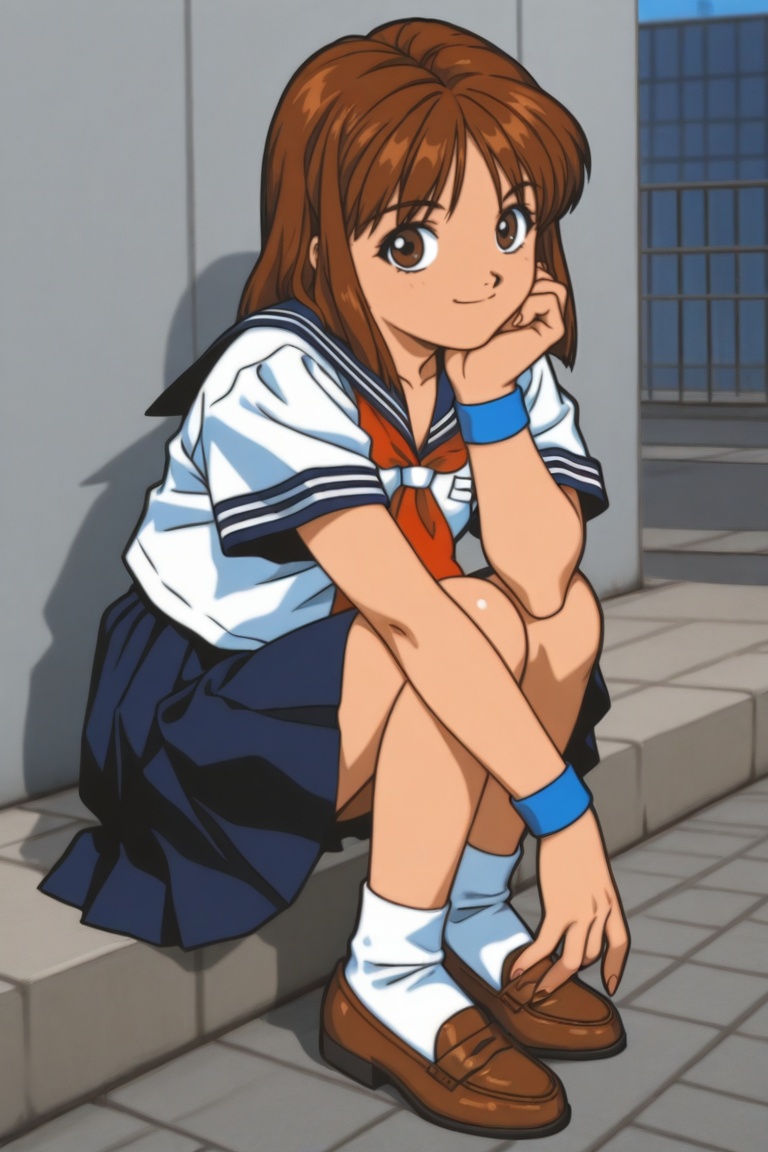 jankengirl,  brown hair,  sarafuku on Tensor.Art