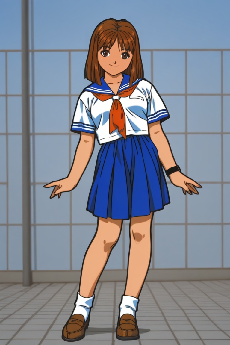 jankengirl,  brown hair,  sarafuku on Tensor.Art