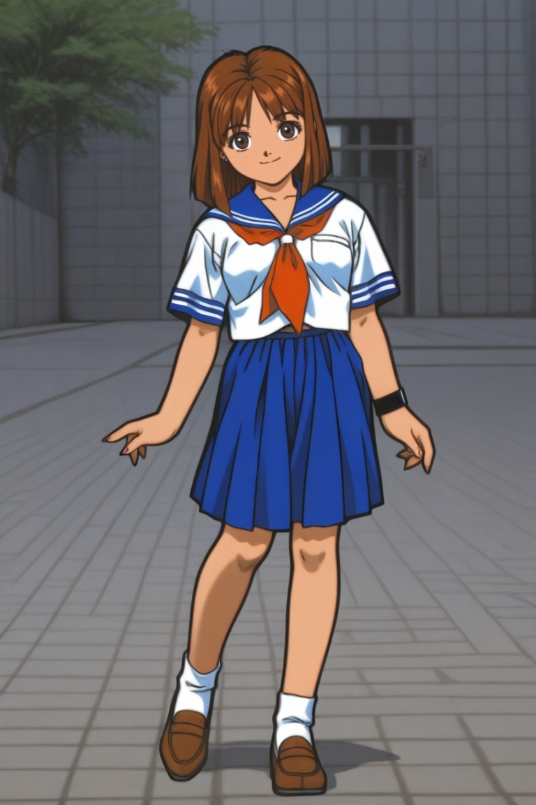 jankengirl,  brown hair,  sarafuku on Tensor.Art