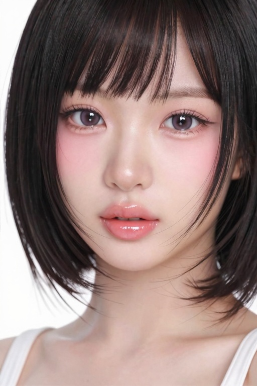 Ultra close-up beauty portrait,  head-and-shoulders framing,  face filling most of the frame on Tensor.Art