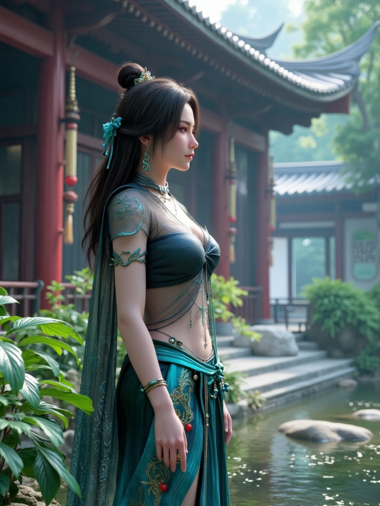 X雨师妾-搜神记-螭羽仙子 by DeepBlue藍心 on Tensor.Art