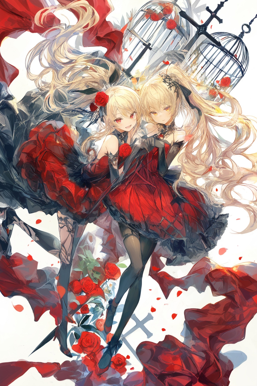 multiple girls,  2girls,  long hair on Tensor.Art