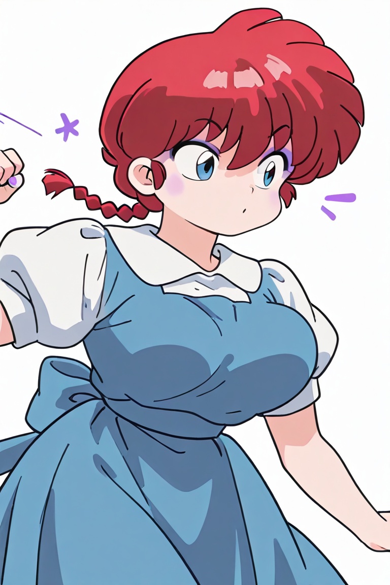 White background,  cute gestures,  Jumper dress on Tensor.Art