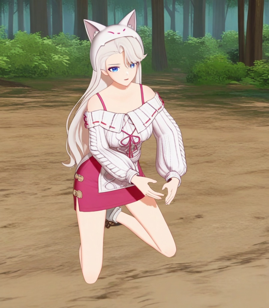 n41l1n,  parody,  white hair by ai模型制作 on Tensor.Art