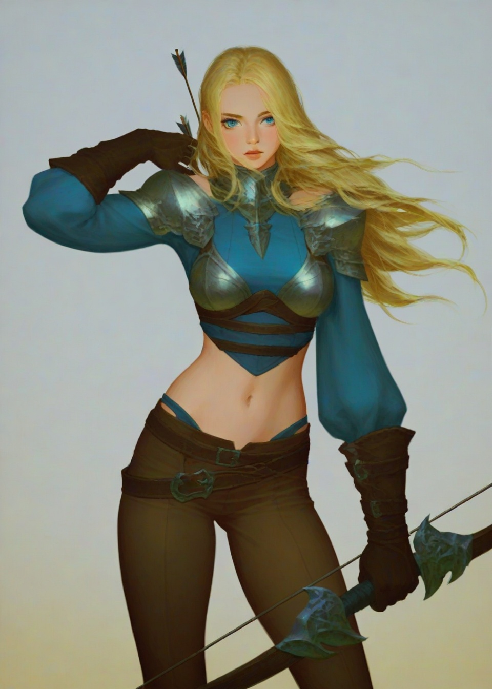 1girl,  bow (weapon),  medium_breasts on Tensor.Art