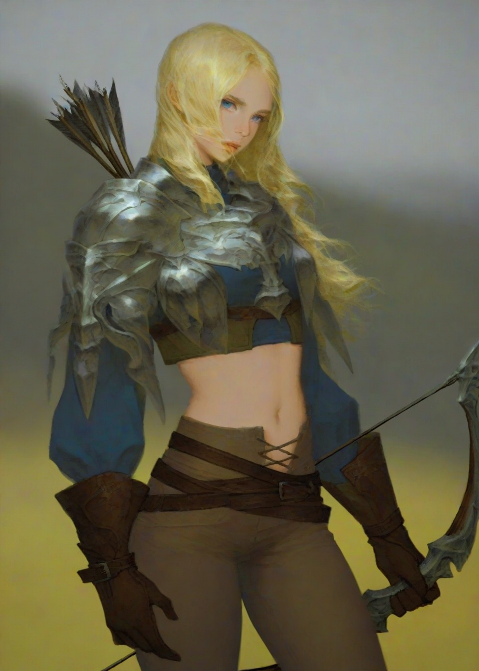 1girl,  bow (weapon),  medium_breasts on Tensor.Art