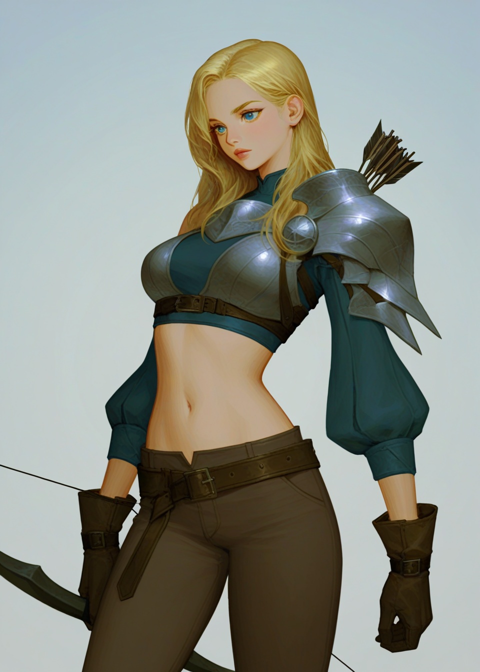 1girl,  bow (weapon),  medium_breasts on Tensor.Art