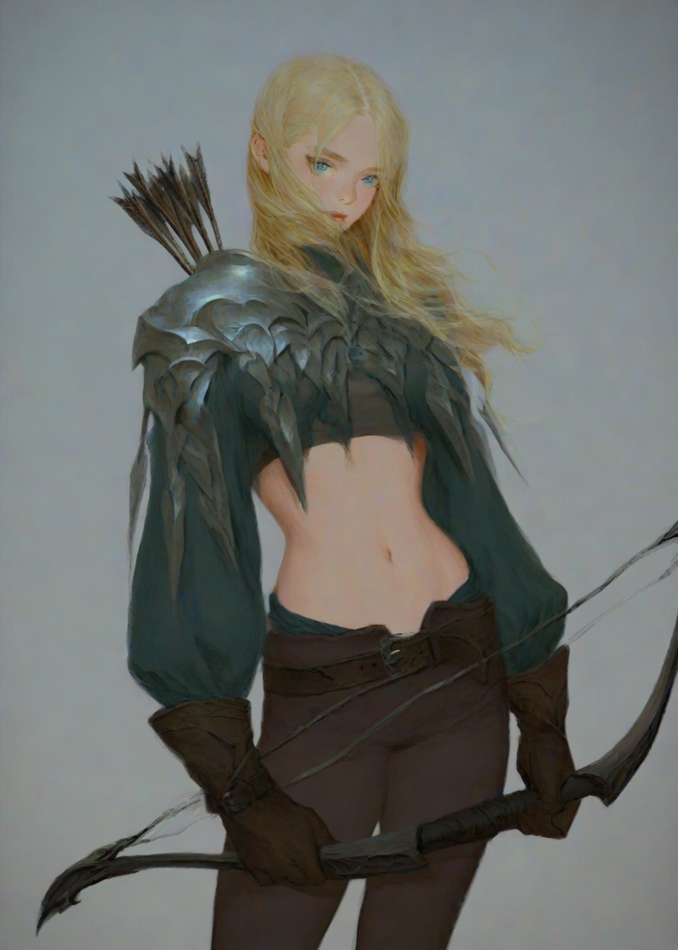 1girl,  bow (weapon),  medium_breasts on Tensor.Art