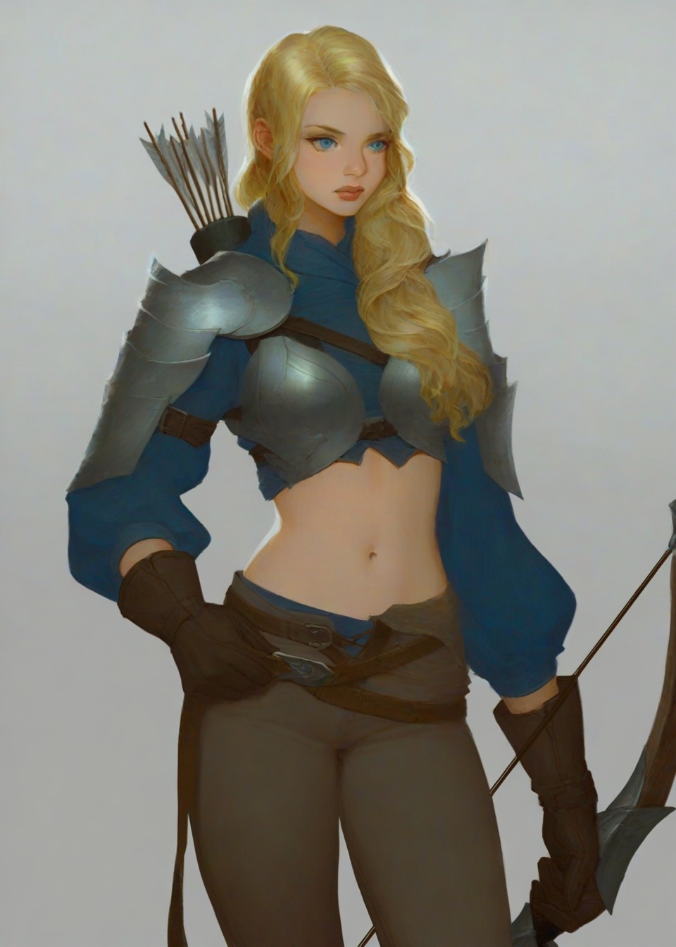 1girl,  bow (weapon),  medium_breasts on Tensor.Art