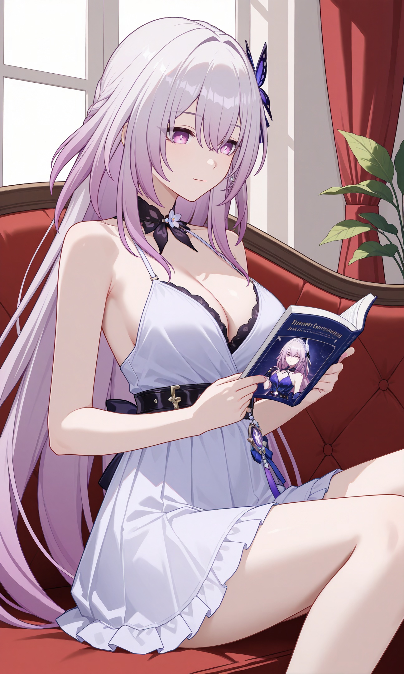 Castorice(MQ/Honkai:Star Rail/),  reading,  from_side view by MasterQ on Tensor.Art
