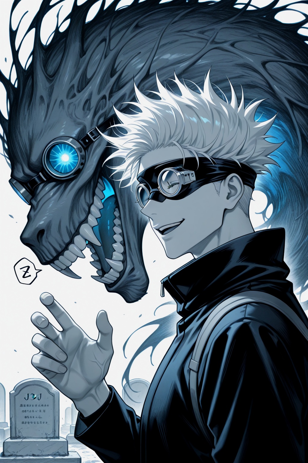 gojou satoru,  jujutsu kaisen,  1boy on Tensor.Art
