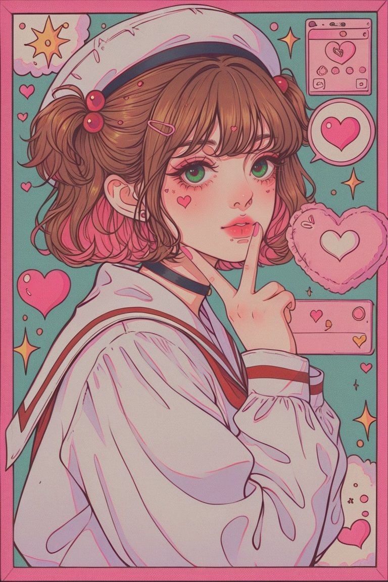 1girl,  tomoeda elementary school uniform,  hoshi no tsue on Tensor.Art