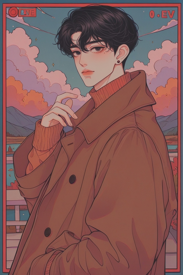 1boy,  cloud,  black hair on Tensor.Art