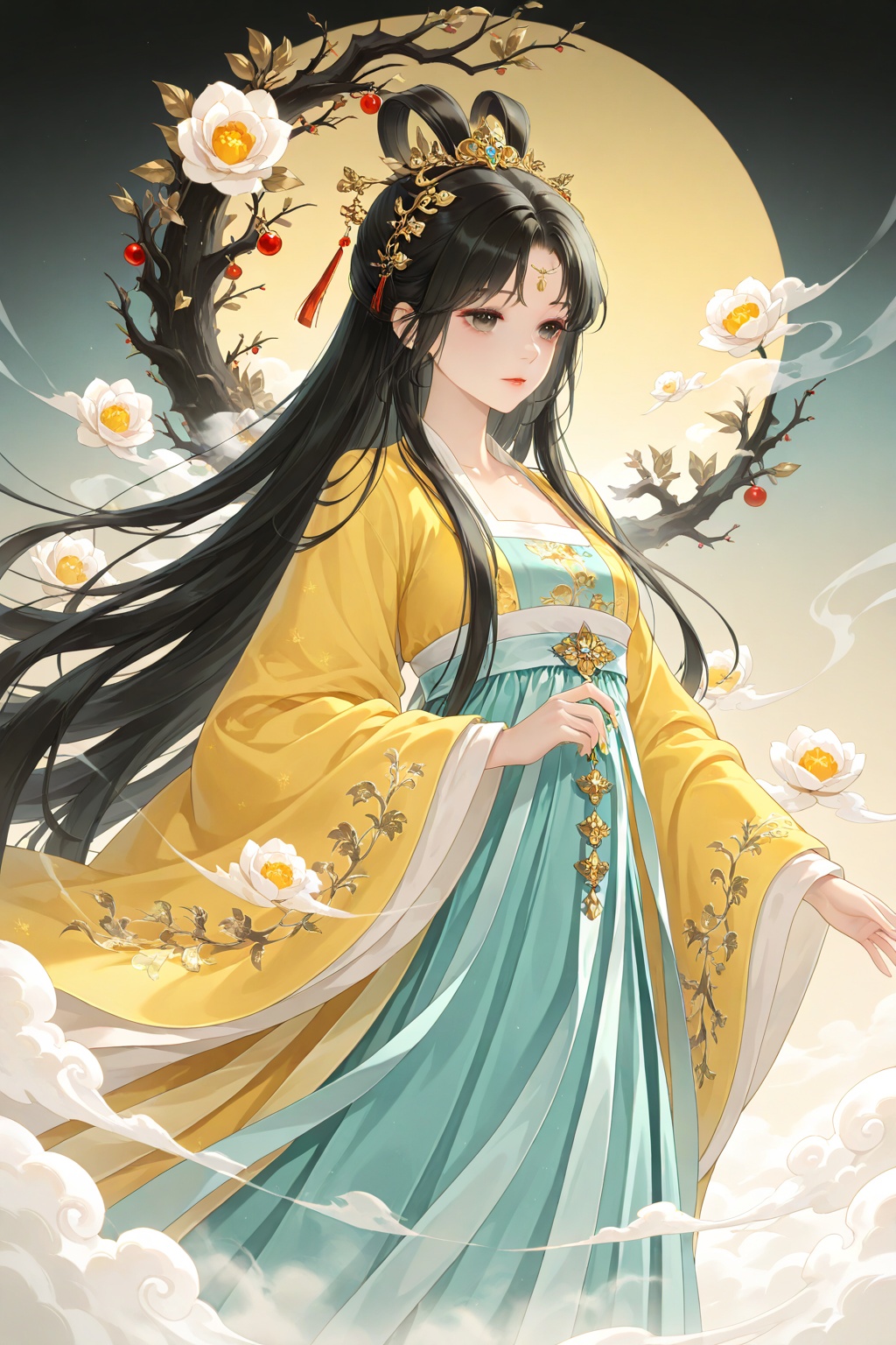 A girl,  solo,  long hair on Tensor.Art