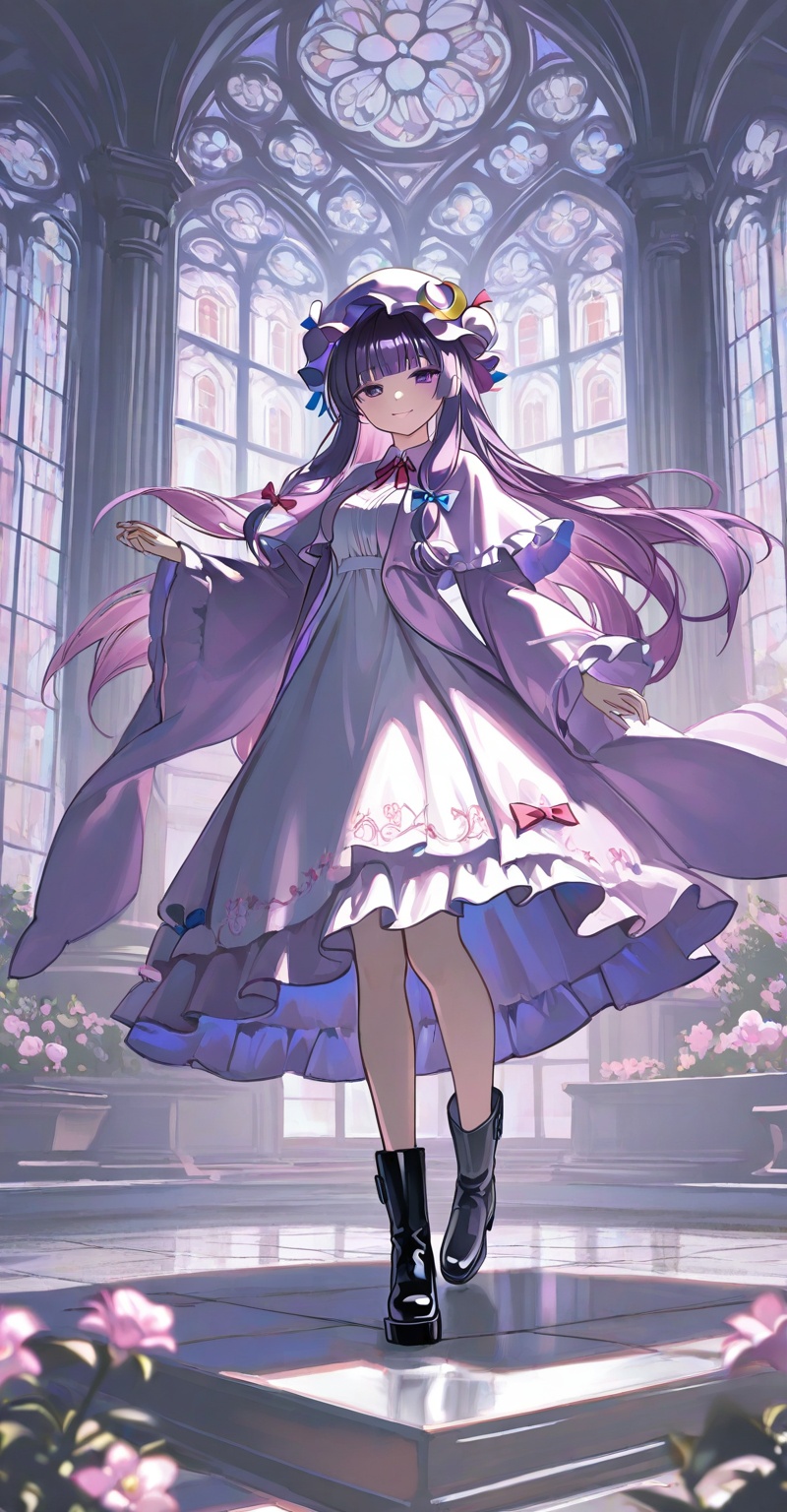 1girl,  solo,  long purple hair on Tensor.Art