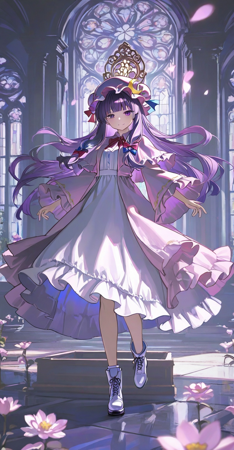 1girl,  solo,  long purple hair on Tensor.Art