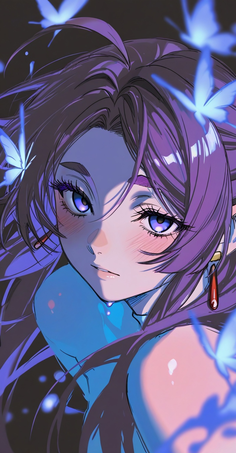 1girl,  female focus,  glowing blue fire on Tensor.Art