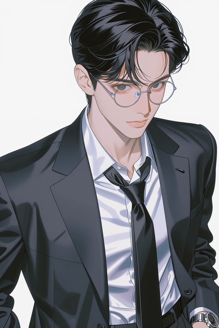 Damien Blackwood,  an incredibly handsome and magnetic young business executive in his late twenties,  sharp refined featu...