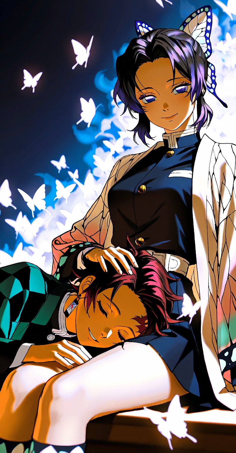 ((Emphasize a blend of anime aesthetics with painterly digital rendering techniques)),  the use of light and shadow create...