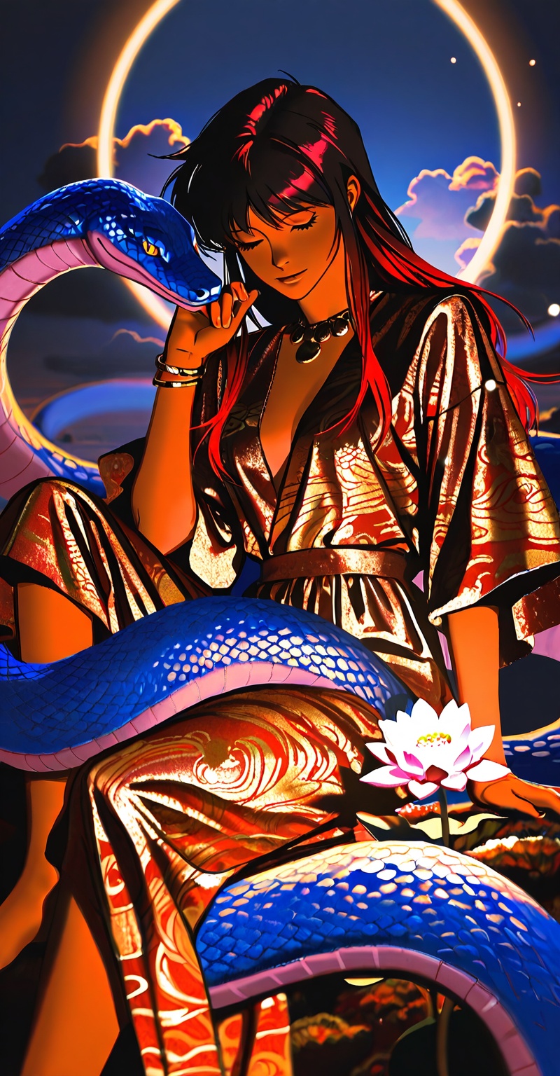 ((Emphasize a blend of anime aesthetics with painterly digital rendering techniques)),  the use of light and shadow create...