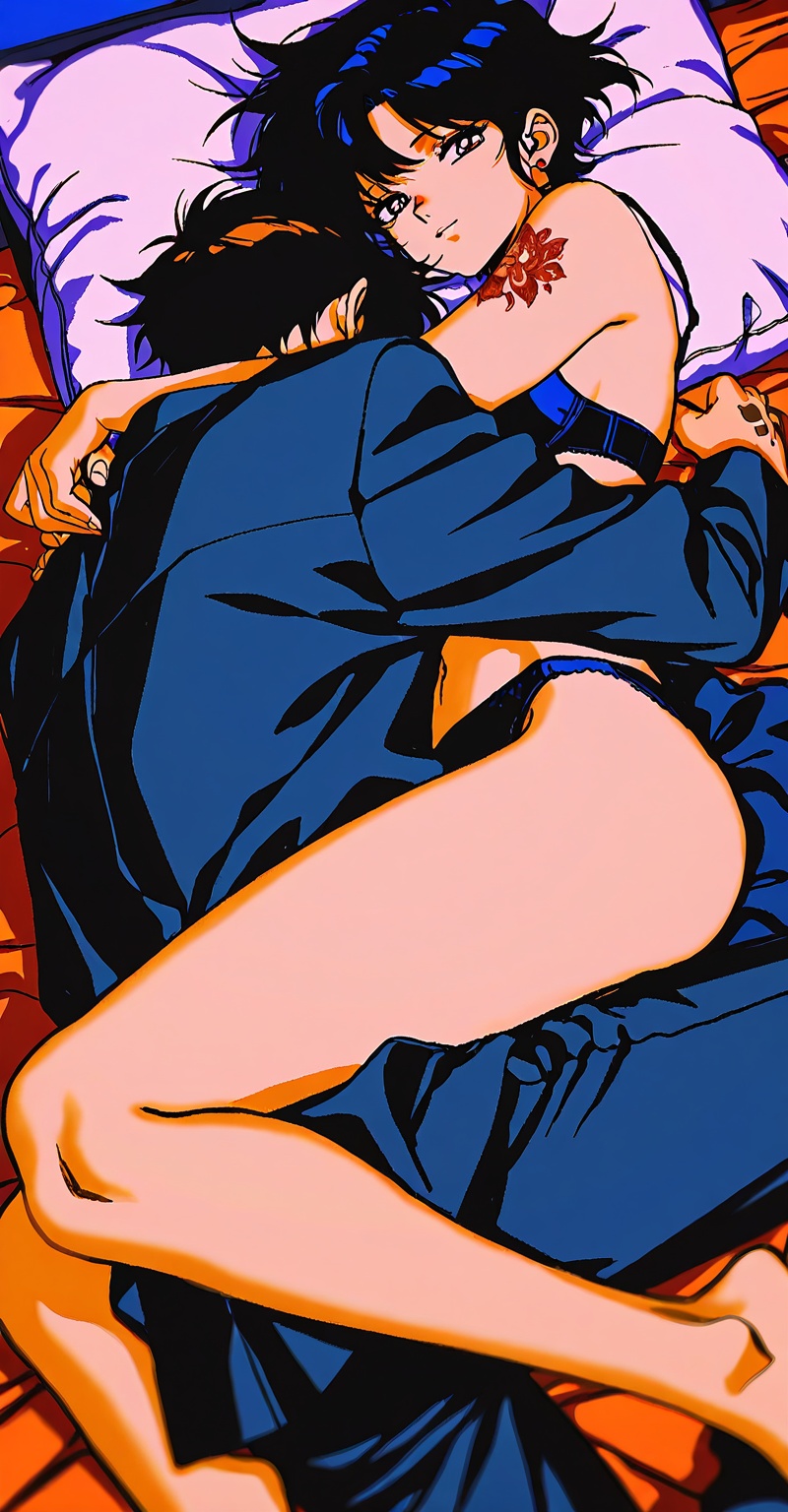 (Emphasize a blend of anime aesthetics with painterly digital rendering techniques)),  the use of light and shadow creates...