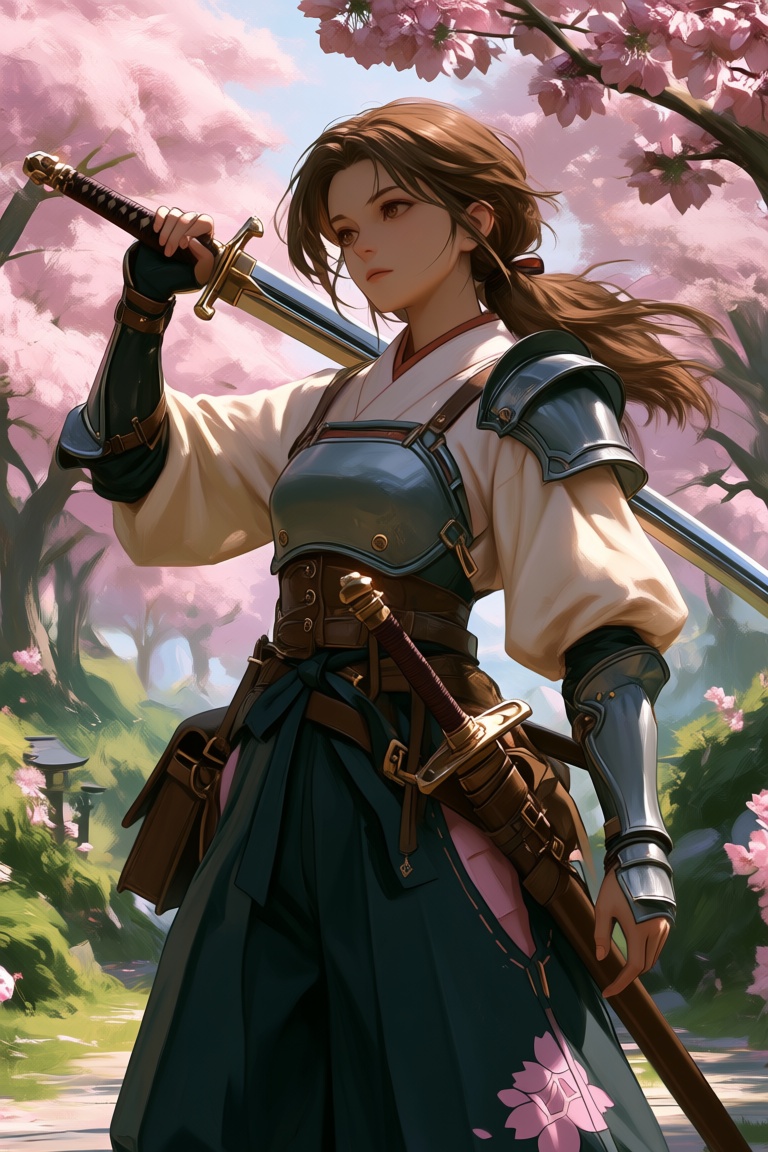1girl,  brown hair,  fantasy on Tensor.Art