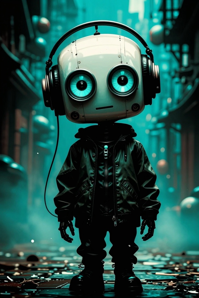 CyberTech,  a robot with large,  round on Tensor.Art