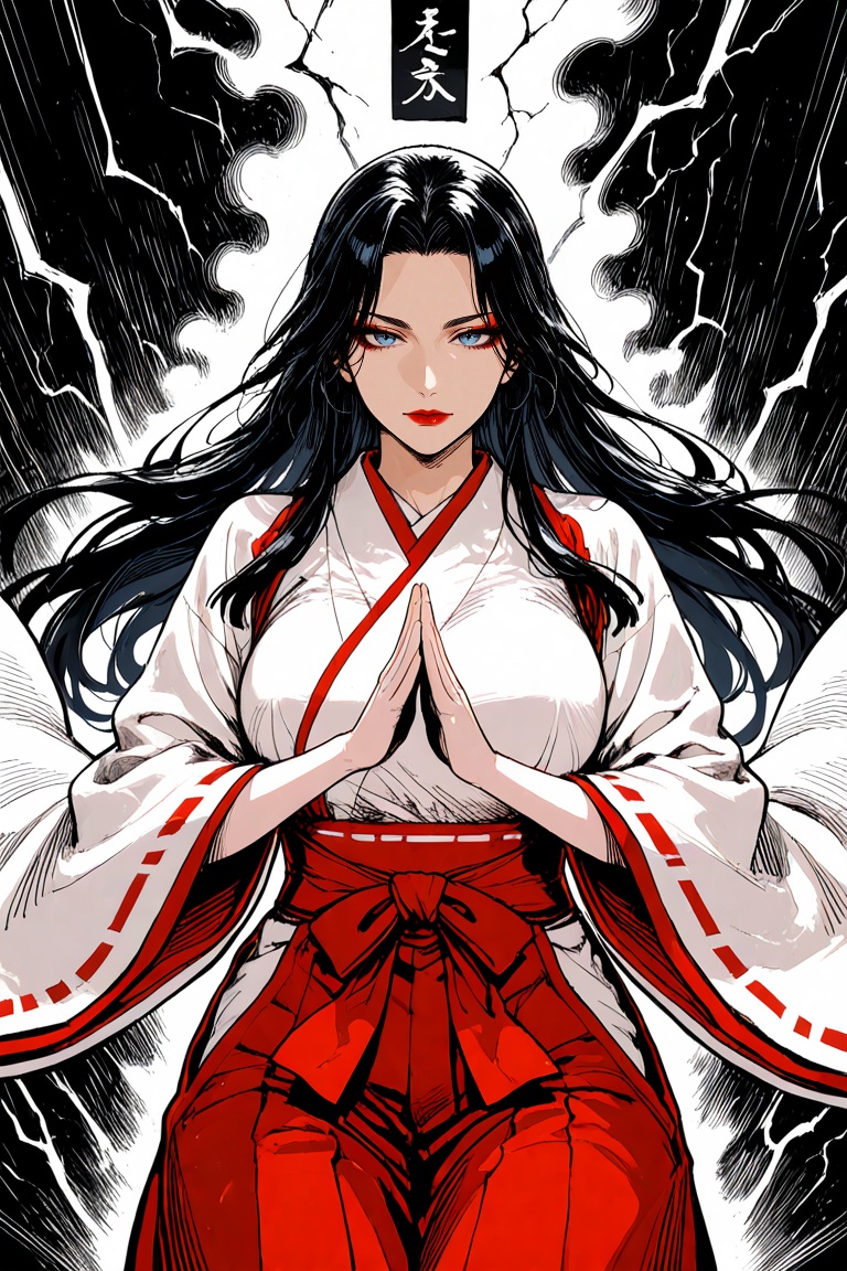 Solo1,  female focus,  Shrine maiden of storms on Tensor.Art