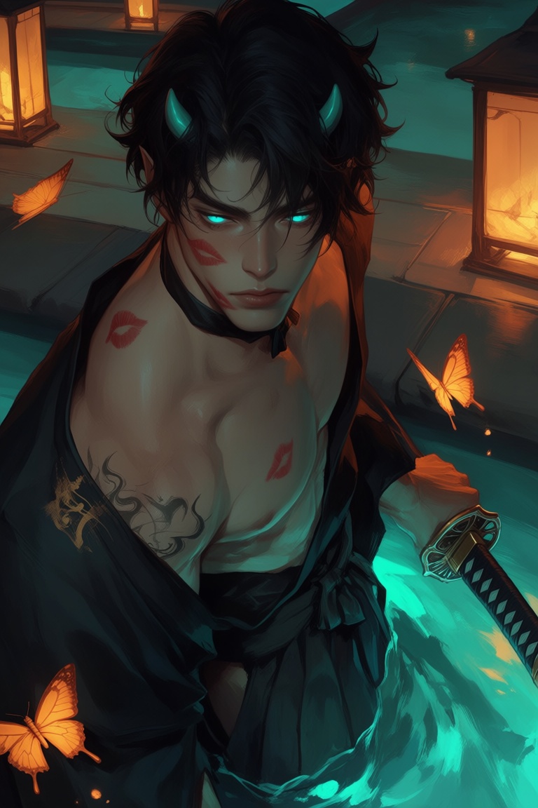 candyniji,  painterly brushstrokes,  1boy on Tensor.Art