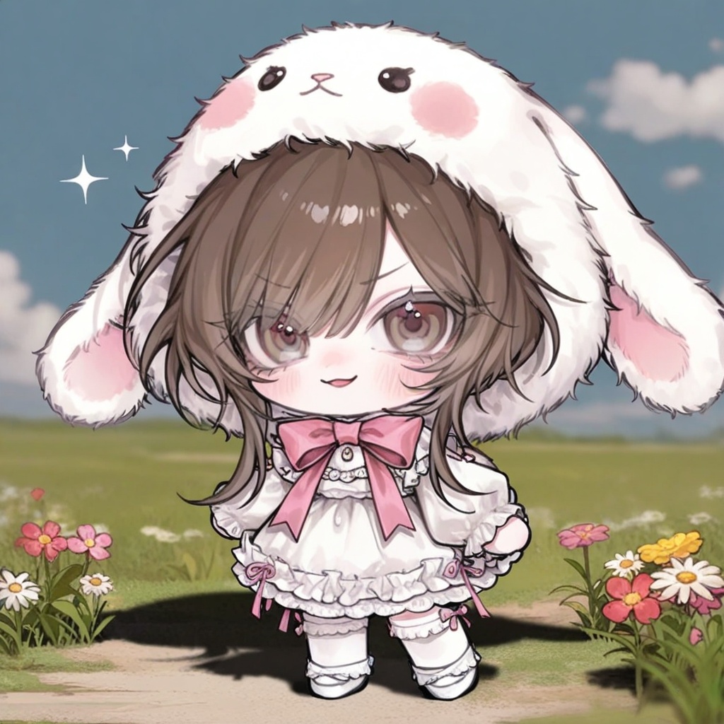 chibi,  (standing,  full body on Tensor.Art