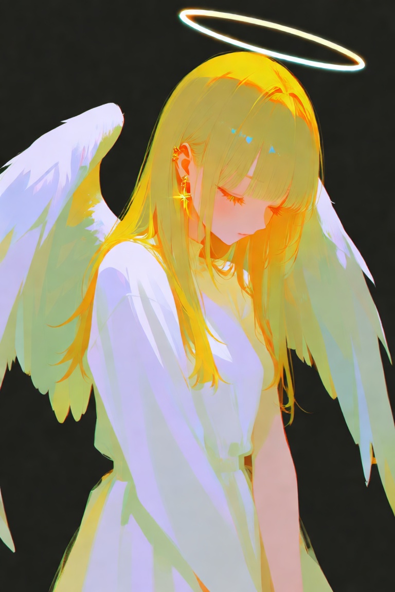 1girl,  solo,  halo on Tensor.Art