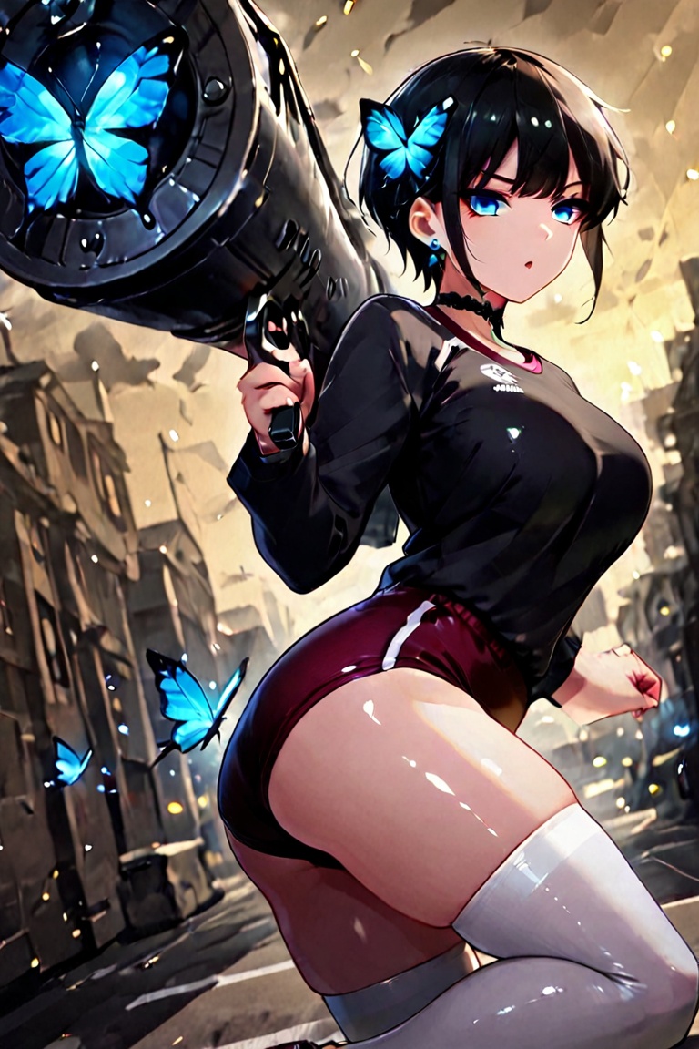 single_color_theme,  dark_background (tattoo,  heart & buruma 、glowing_tattoo on Tensor.Art