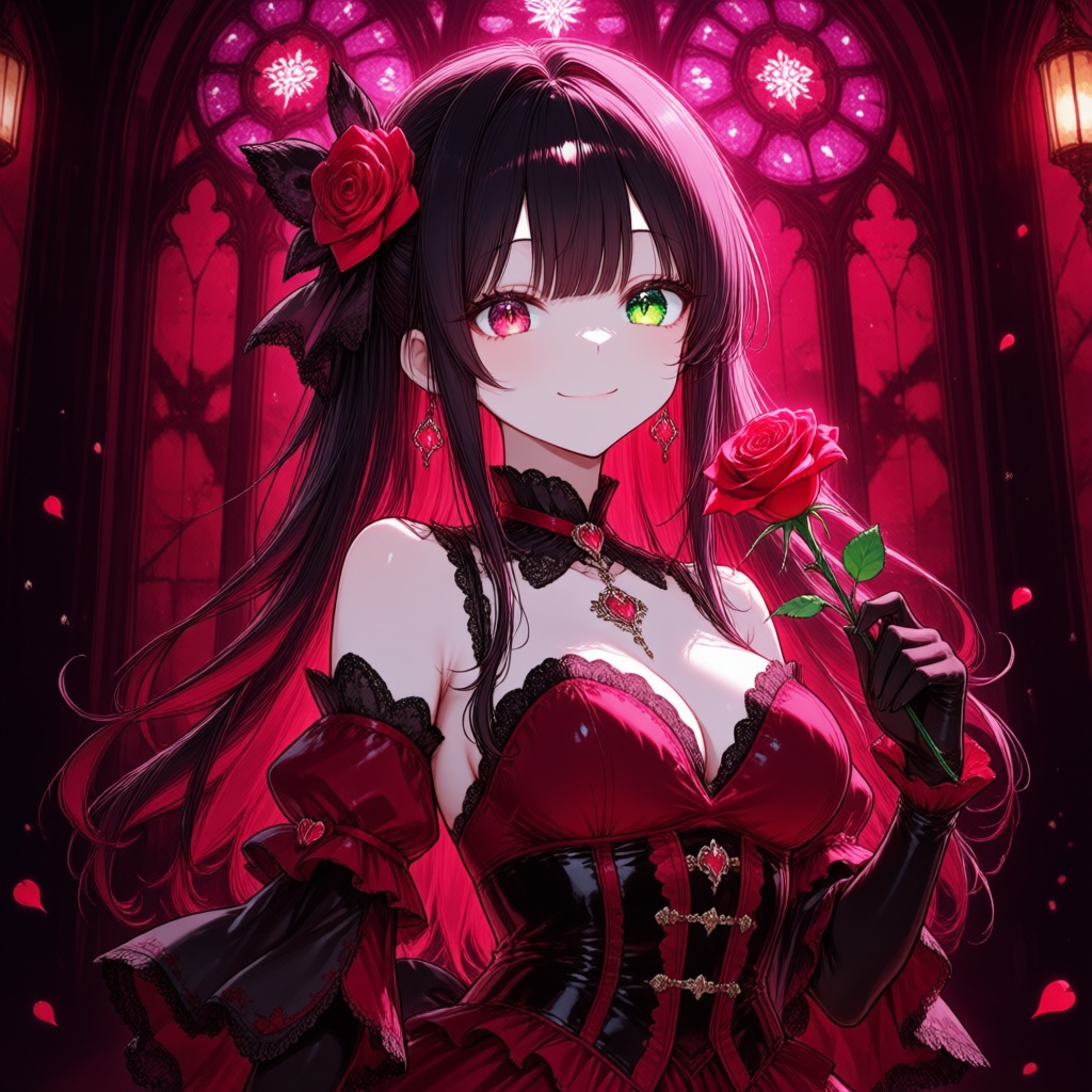 1girl,  upper body,  gothic lolita on Tensor.Art