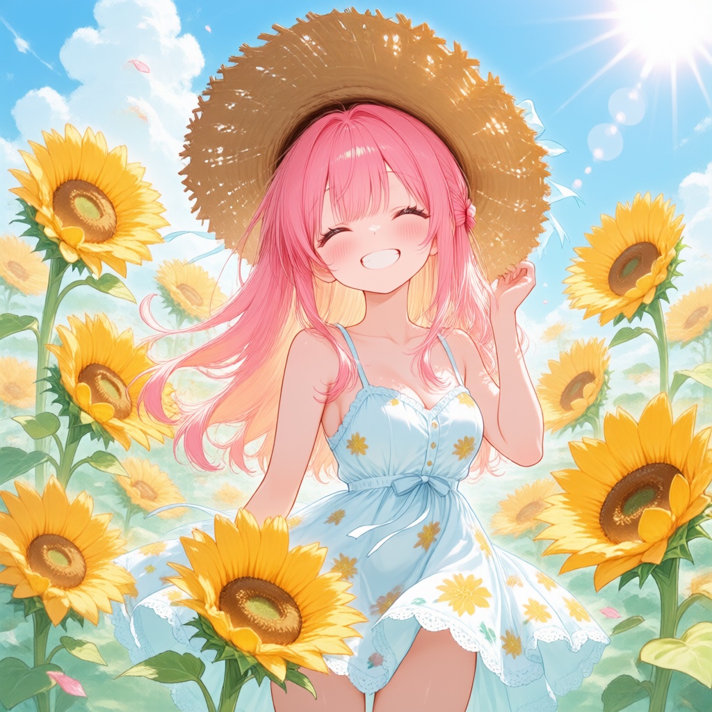1girl,  upper body,  bright summer day on Tensor.Art