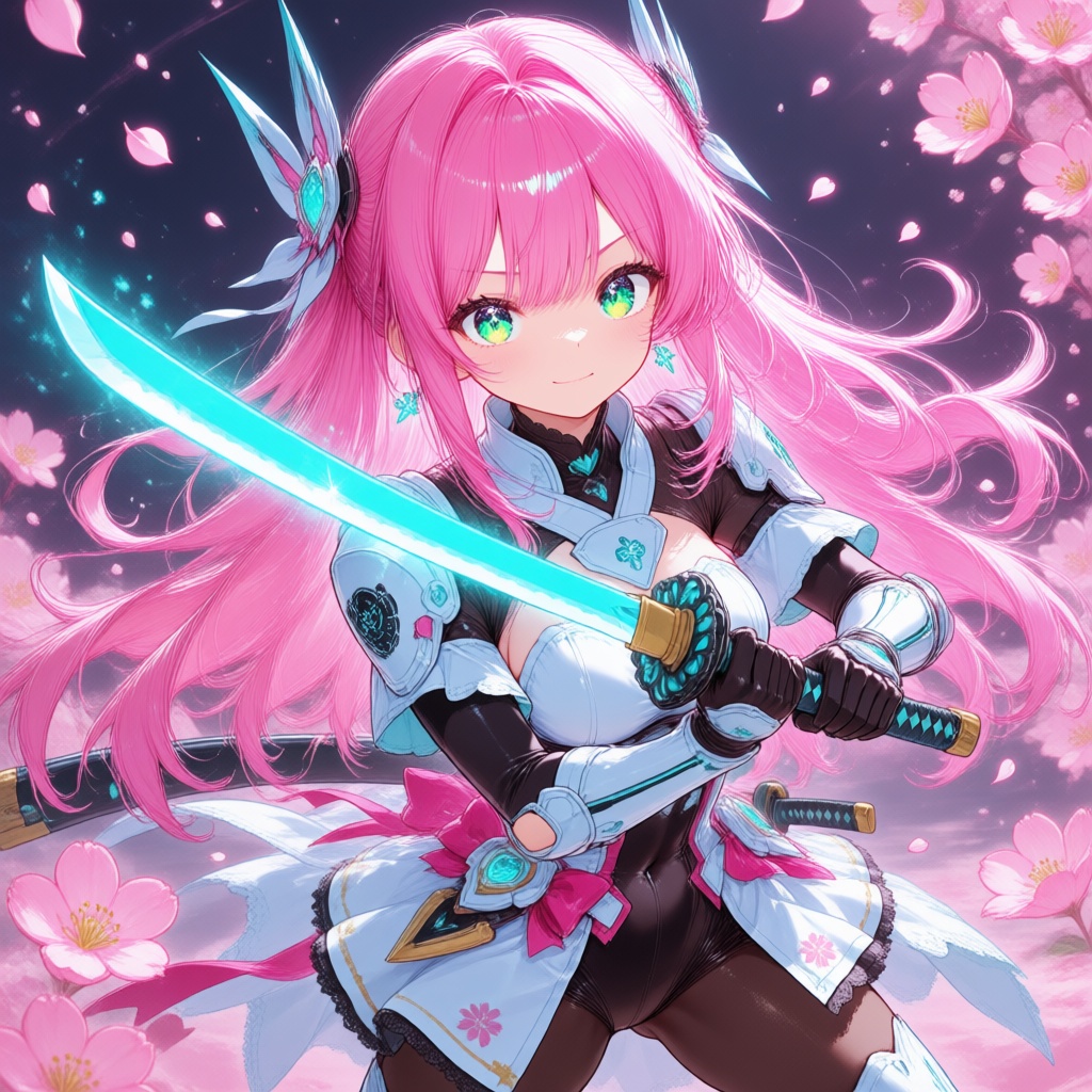 1girl,  cowboy shot,  dynamic combat pose on Tensor.Art