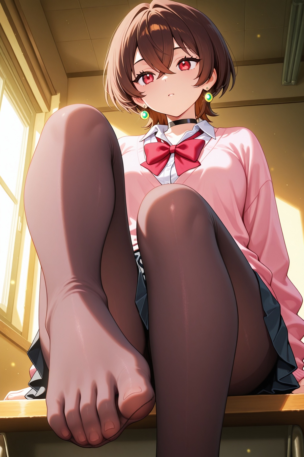 ayasemomo,  hair between eyes,  crossed bangs on Tensor.Art