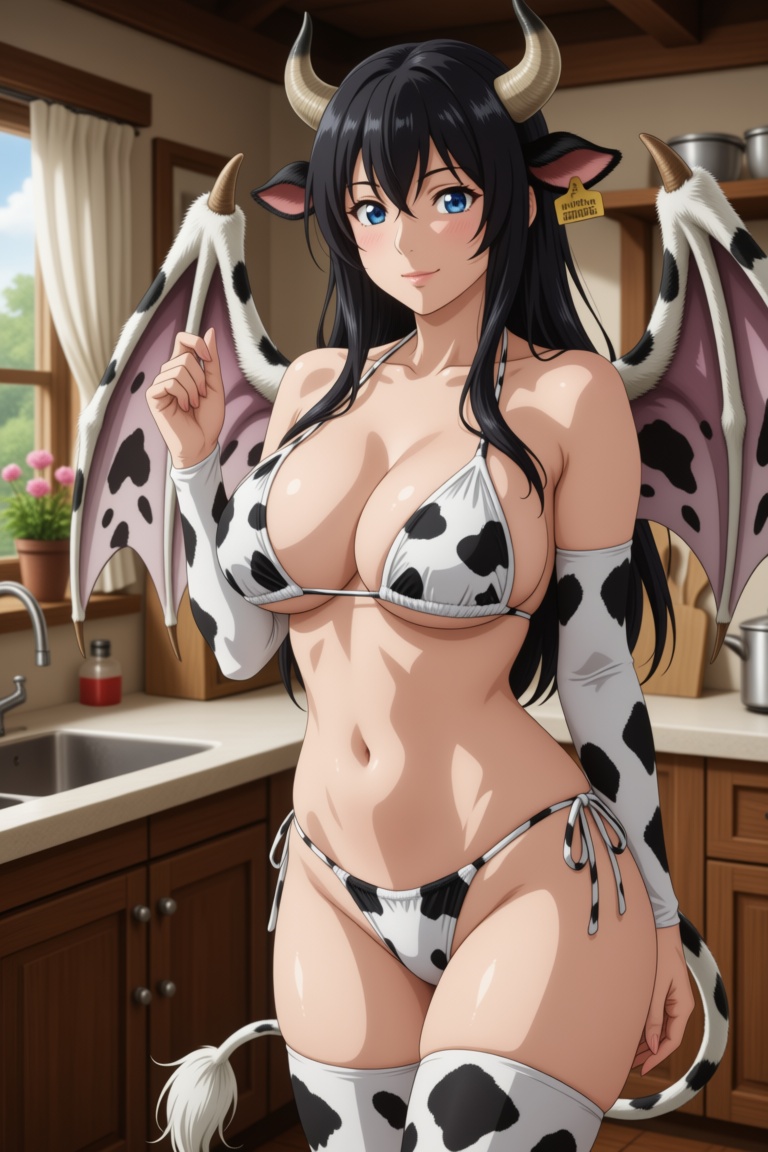 Bovara,  cow horns,  cow skin on Tensor.Art